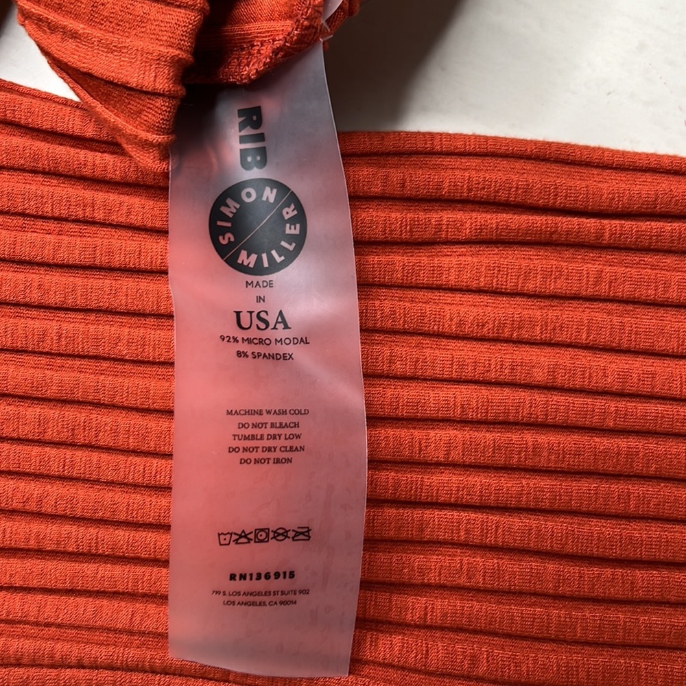 NWT - Simon Miller Orange Rib Pant - Size L - Picture 7 of 8